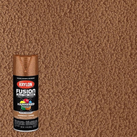 Short Cuts Krylon Fusion All-In-One Hammered Copper Paint+Primer Spray Paint 12 oz K02786007